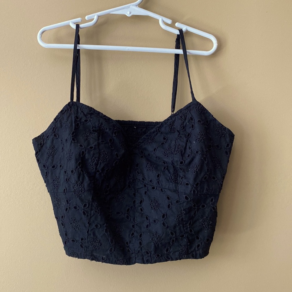 American Eagle Black Crop Top